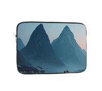 Sac à main pour ordinateur portable résistant aux chocs avec motif brumisateur tendance pour voyage d'affaires, travail, université, Noir/blanc, 13 inch