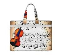 Sac à main pour partitions de violon 26 x 38,1 cm, 2 poches zippées, grande capacité pour fichiers - Idéal pour le travail et les voyages