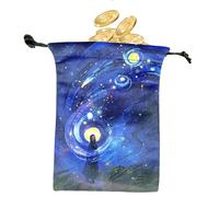 Sac à main pour tarot - Porte-bouquet Tarot Oracle en velours, étui vintage sorcières avec design agréable pour Halloween lecture bijoux maquillage