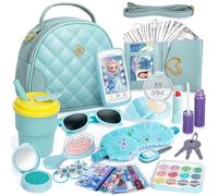 Sac à Main pour Tout-Petits Filles avec Accessoires, Reine des Neiges Jouet Faux Maquillage Enfant Portefeuille Bouteille d’Eau, Frozen Noël Cadeau d'anniversaire Jouets Filles 3 4 5 6 7 8 Ans