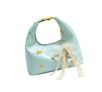 Sac à main pratique de style français avec sangle réglable pour les dates de bureau et les courses, sac à bandoulière en cuir PU, Vert, One Size