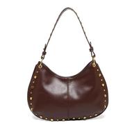 Sac à main rétro pour femme, motif rivet punk, bandoulière réglable, sac à main pour rendez-vous galant, bordeaux, 11.81*1.96*8.66in