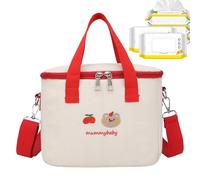 Sac à main, sac à bandoulière, petit sac à langer | Sac à langer de voyage mignon sac à langer avec compartiment isotherme, sac de rangement de grande capacité, cadeaux de douche Artike, Rouge, Siehe