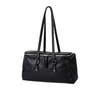 Sac à main simple pour femme - Style coréen - Style coréen - Aisselle - Cuir synthétique - Sac à main sous les bras - Style coréen - Aisselle - Poignée supérieure - Sac à main en cuir PU, Noir , One