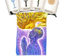 Sac à main Tarot,Boîte à cartes en velours Pochette | Étui Vintage gothique pour decks de jeu Divination Halloween Lecture