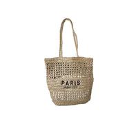 Sac à main tendance ajouré pour femme, léger et pratique, sangle confortable pour les vacances ou les promenades en ville, sac à bandoulière en corde de papier, kaki, One Size