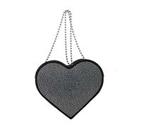 Sac à main tendance avec chaîne en forme de cœur pour femme, Argenté., Taille unique