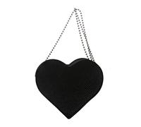 Sac à main tendance avec chaîne en forme de cœur pour femme, Noir , Taille unique