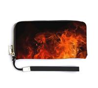 Sac à main tendance de grande capacité imprimé flamme rugissante, design interne multi-compartiments - Répond à vos différents besoins de voyage
