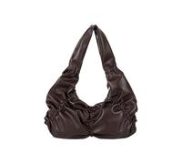 Sac à main tendance doux plissé avec poignée confortable en cuir PU Sac à bandoulière Umderarm Sac à main pour amateur de mode Sac à main aisselle, café, One Size
