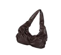 Sac à main tendance doux plissé avec poignée confortable en cuir PU Sac à bandoulière Umderarm Sac à main pour amateur de mode Sac à main PU, café, One Size