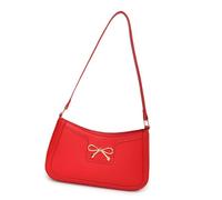 Sac à main tendance en cuir PU avec nœuds élégants pour les femmes à la recherche d'un sac à bandoulière élégant pour femmes, Rouge, One Size