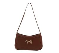 Sac à main tendance en cuir PU avec nœuds élégants pour les femmes à la recherche d'un sac à bandoulière élégant avec nœuds, marron, Taille unique