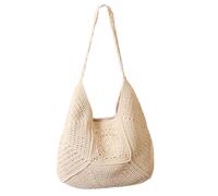 Sac à main tendance en paille pour femme - Grande capacité - Aisselles - Vacances - Pour les voyages au quotidien, Tel que montré, Taille unique