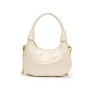 Sac à main tendance en PU brillant Sac de soirée Sacs à bandoulière avec intérieur spacieux Idéal pour faire du shopping et manger des sacs occasionnels, Blanc.