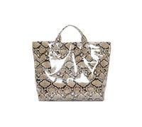 Sac à main tendance en PVC avec poignée supérieure pour femme - Motif animal - Grande capacité, kaki, As shown in the figure