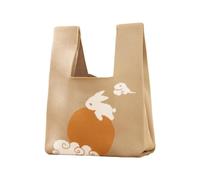 Sac à main tendance en tricot Moon pour transporter votre essentiel dans ce festival, The Rabbit Returns T Tt, Medium