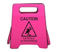 Sac à main tendance personnalisé avec avertissement de prudence pour femme Sac à bandoulière pour homme, rose, Taille unique