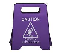 Sac à main tendance personnalisé avec avertissement de prudence pour femme Sac à bandoulière pour homme, violet, Taille unique