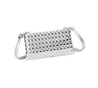 Sac à main tendance pour femme avec clous à pois et sangle réglable en cuir PU pour un usage quotidien, blanc, One Size
