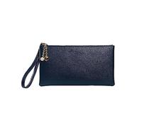 Sac à main tendance pour femme avec fermeture éclair - Couleur unie - Rouge (bleu marine, taille unique)