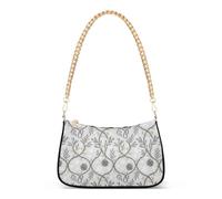 Sac à main tendance pour femme Motif pomme de pin et flocon de neige Gris Jaune