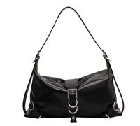 Sac à main tendance pour femme simple et avancé - Couleur unie - Rangement spacieux et unique sous les bras, Noir , One Size