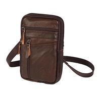 Sac à main tendance pour homme - Sac à bandoulière - Ceinture de voyage - Sac banane à suspendre au niveau des hanches, café, Taille unique