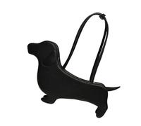 Sac à main tendance Teckel PU Sac à bandoulière Sac à main sous les bras pour les femmes qui aiment les chiens, Noir/blanc, Bohème