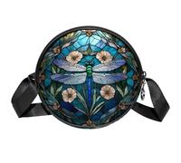 Sac à main traditionnel dragon cercle avec fermeture éclair et bandoulière réglable pour femme et fille, Couleur 13, 7x1.8 in