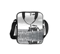 Sac à main transparent en PVC transparent avec imprimé tracteur, agriculture, sac à main, trousse de toilette de voyage, femme et homme