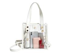Sac à main transparent pour femme confortable grand format portable | Sac de Plage Tote à Bandoulière pour Concert Festival Plage Camping Pique-nique Shopping Travail
