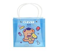 Sac à main transparent pour femme - Pochette légère - Imprimé dessin animé - Sac cadeau avec poignée supérieure - Grand sac à main portable, a, One Size