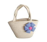 Sac à main tricoté à la mode avec pompons vibrants Décor Sac fourre-tout pratique Sac à la mode Un must have pour les sacs à main pour les femmes, H, One Size
