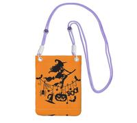 Sac à main universel pour téléphone portable, motif sorcière volante d'Halloween, sac à main pour sports de plein air, étuis de transport pour téléphone portable, violet, Taille unique