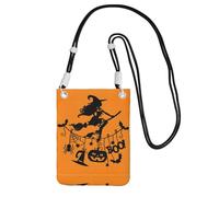 Sac à main universel pour téléphone portable, motif sorcière volante d'Halloween, sac à main pour sports de plein air, étuis de transport pour téléphone portable, Noir , Taille unique