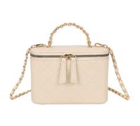 Gallantry, sac vanity matelassé pour femme avec chaîne et bandoulière, gris jaune