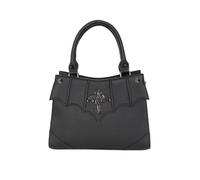 Sac à main Veil of Vesper interdit - Sac à bandoulière gothique en cuir végétalien noir avec motif chauve-souris