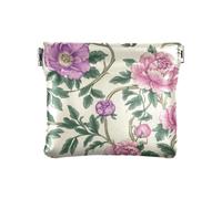 Sac à main vintage en cuir PU avec fleurs roses et feuilles vertes style William Morris - Organisateur d'articles personnels uniques pour femme monedero para carro