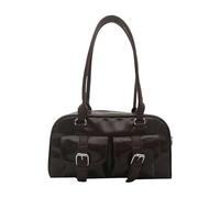 Sac à main vintage en cuir synthétique de grande capacité avec coussin Boston pour voyage, shopping, travail, café, Large
