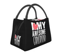 Sac à main vintage mignon j’aime ma super petite amie fourre-tout sacs à lunch boîte à bento pique-sac thermique pour femme enfants école loisirs en plein air cadeaux de vacances