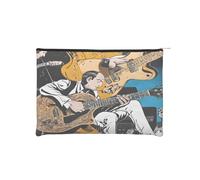 Sac à maquillage réutilisable en papier imperméable et léger pour voyage, école et usage quotidien Motif imprimé complet pour femmes, étudiants, écologistes, Noir , Taille unique