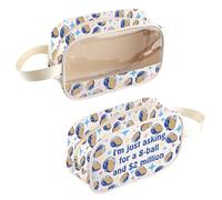 Sac à maquillage transparent avec inscription « I'm Just Asking for A 8 Ball and 2 Million », Million Bag