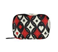 Sac à médicaments de voyage tendance noir rougeâtre avec compartiments détachables, pilulier pratique 3 fois par jour pour sac à main