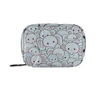 Sac à médicaments mignon en forme d'éléphant de dessin animé pour les voyages avec compartiments détachables, organiseur pratique pour voyage pour sac à main