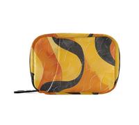 Sac à médicaments orange sans couture avec compartiments amovibles - Étui de voyage pratique