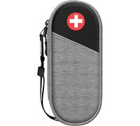 Sac À Médicaments Vide - Trousse À Pharmacie Organisateur De Médicaments Isotherme Portable Pour 2 Epipen, Auvi Q, Spray Nasal, Allergie Meds, L'asthme Inhaler Pour Voyage L'extérieur, Gris
