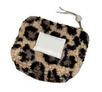 Sac à monnaie tendance en peluche avec motif cœur pour ranger les écouteurs, les cartes, les voyages et une utilisation quotidienne avec fermetures éclair sécurisées, G