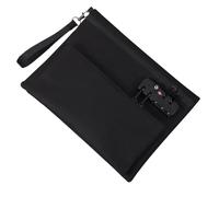 Sac à monnaie verrouillable | Pochette d'accessoires | Portefeuille double couche pour registre, espèces, fournitures de notaire, passeports, banque, stockage sécurisé de voyage d'affaires
