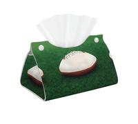Sac à mouchoirs long en cuir blanc ballon de rugby double face, imperméable et durable